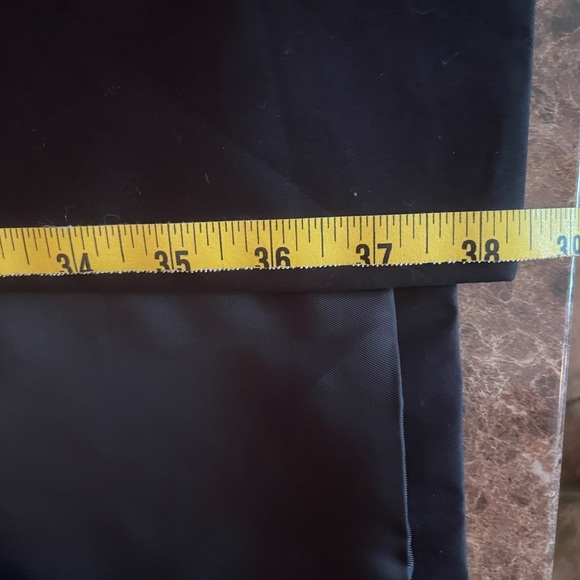 Ann Taylor Women's Size 2 Black Coat Collared Detailed Waist Snap Button Close - Picture 10 of 12